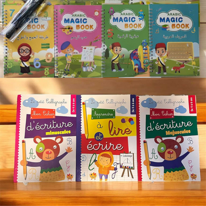 Pack Magique d'Apprentissage  7 Livres Éducatifs Réutilisables en Édition Spéciale